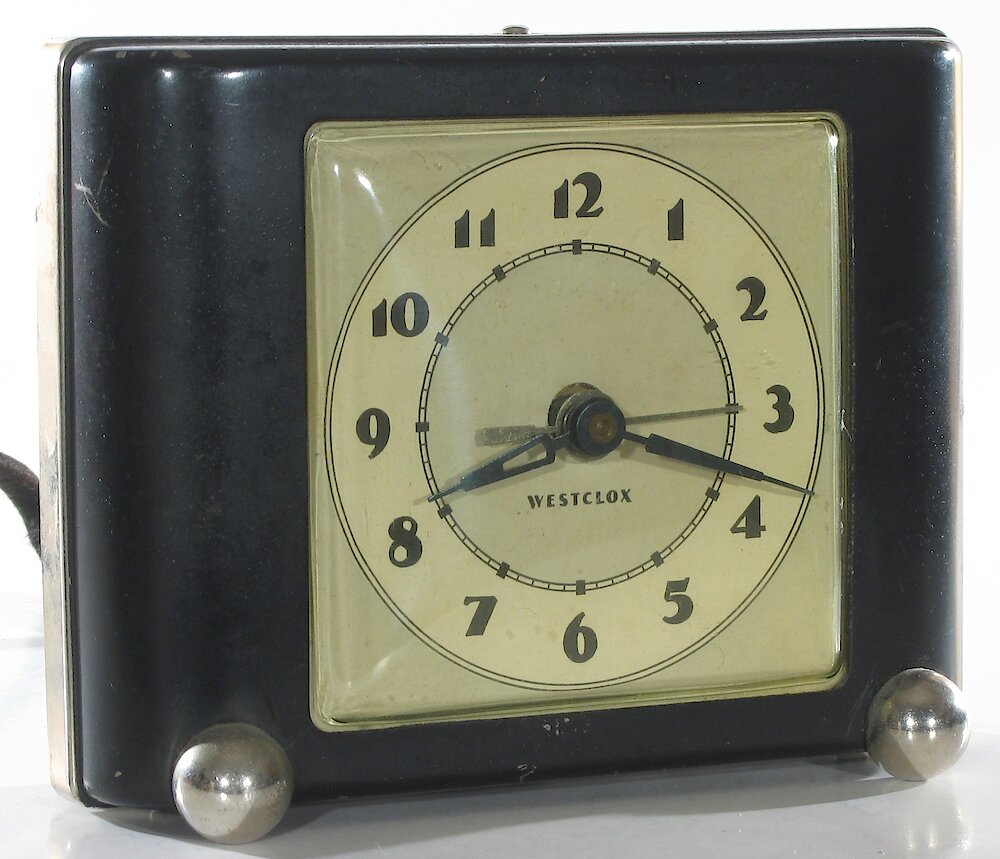 Westclox Ben Bolt Black Plain. Westclox Ben Bolt Black Plain Clock Example Photo