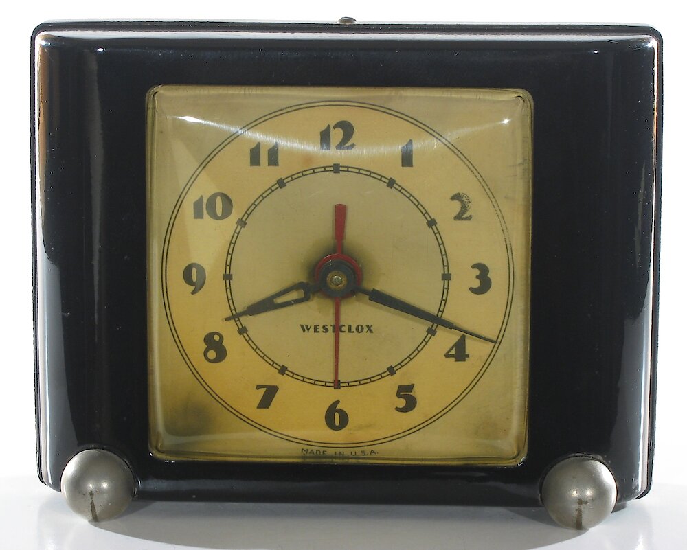 Westclox Ben Bolt Black Plain. Westclox Ben Bolt Black Plain Clock Example Photo