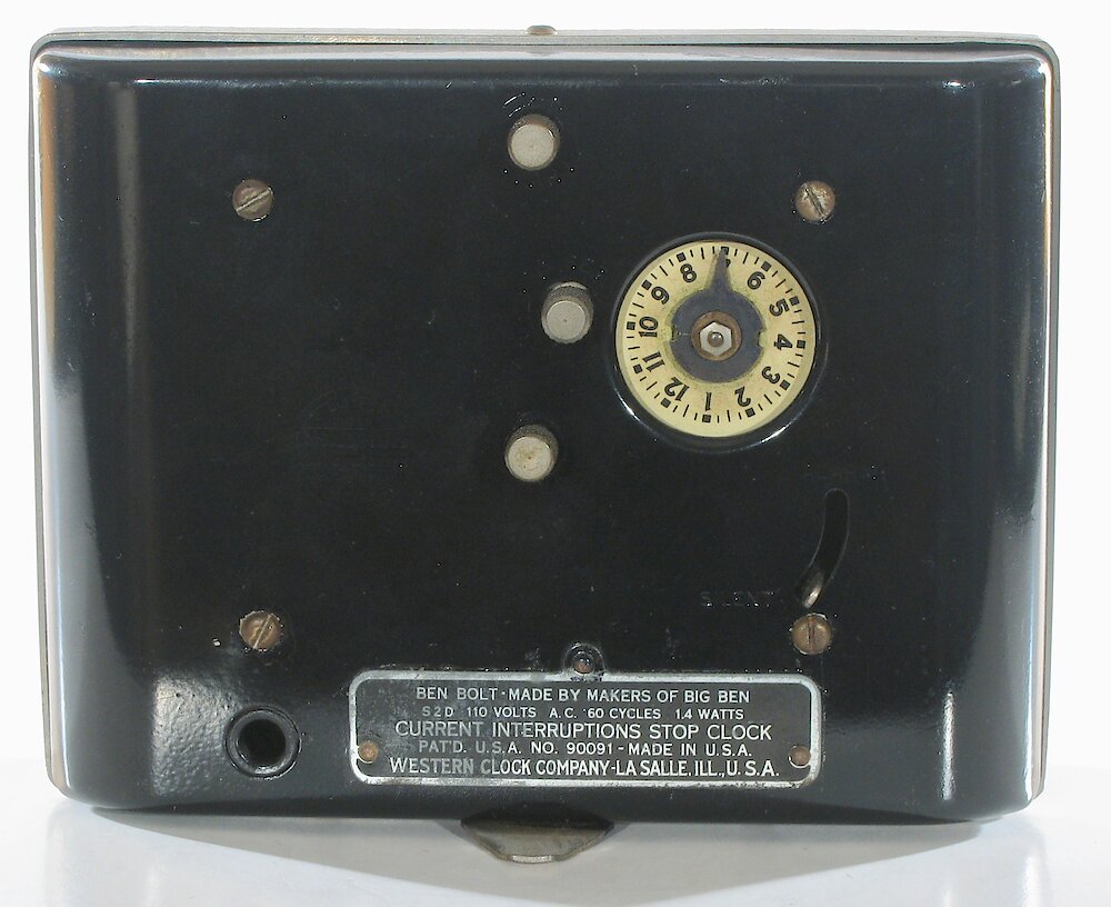 Westclox Ben Bolt Black Plain. Westclox Ben Bolt Black Plain Clock Example Photo