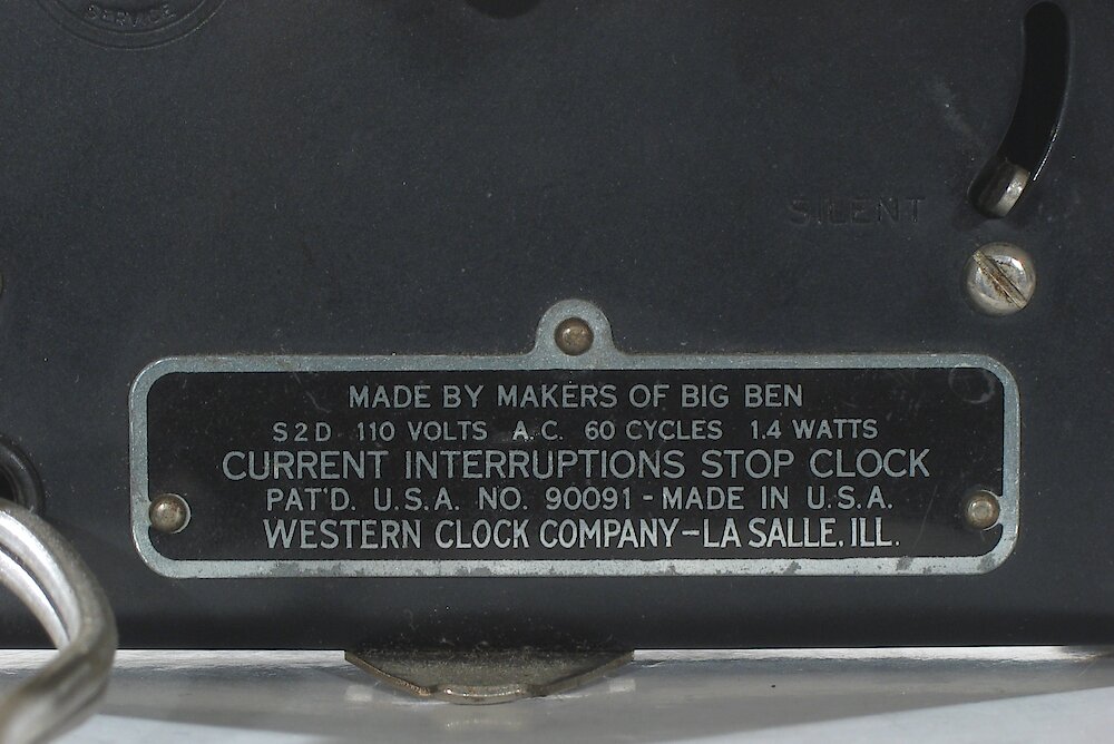 Westclox Ben Bolt Black Plain. Westclox Ben Bolt Black Plain Clock Example Photo