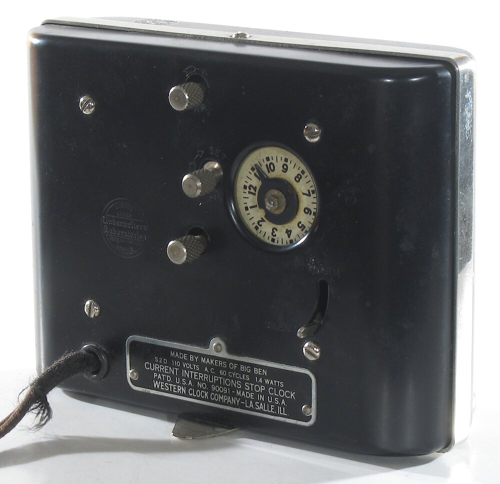 Westclox Ben Bolt Black Plain. Westclox Ben Bolt Black Plain Clock Example Photo