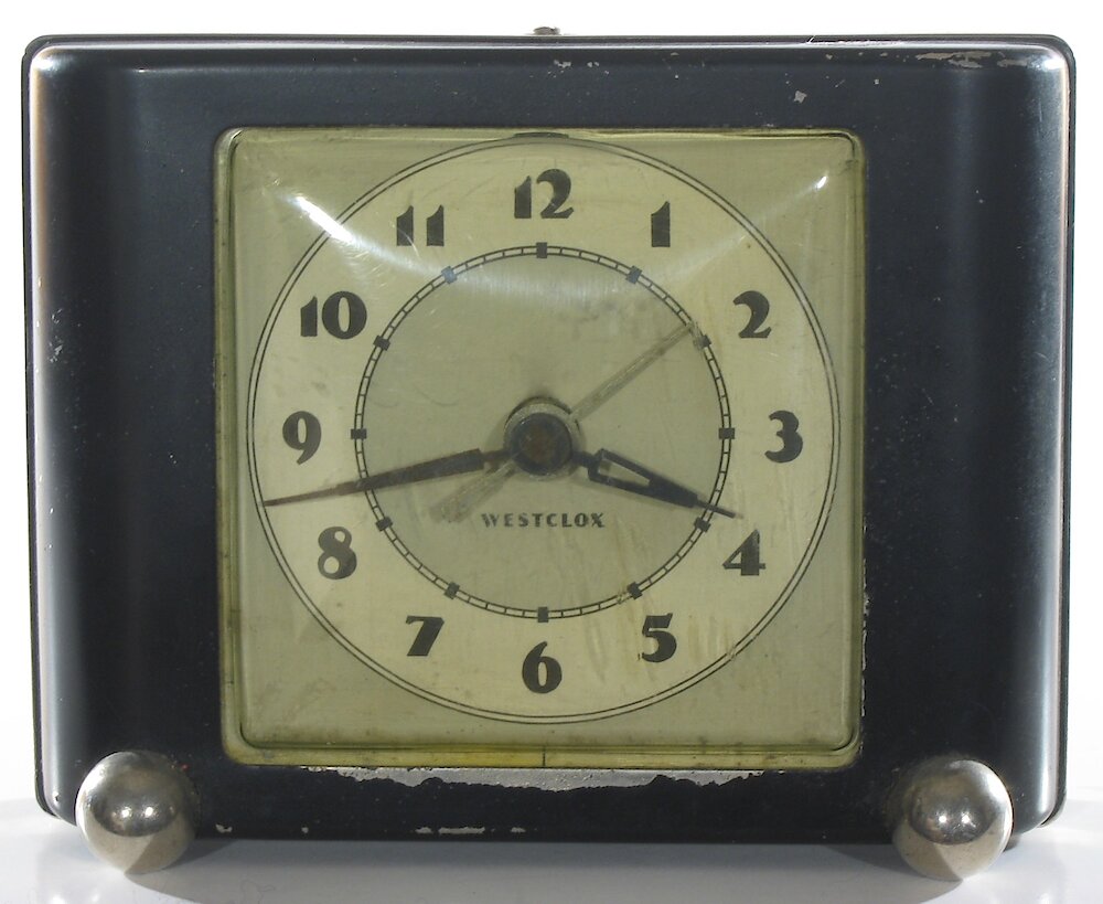 Westclox Ben Bolt Black Plain. Westclox Ben Bolt Black Plain Clock Example Photo