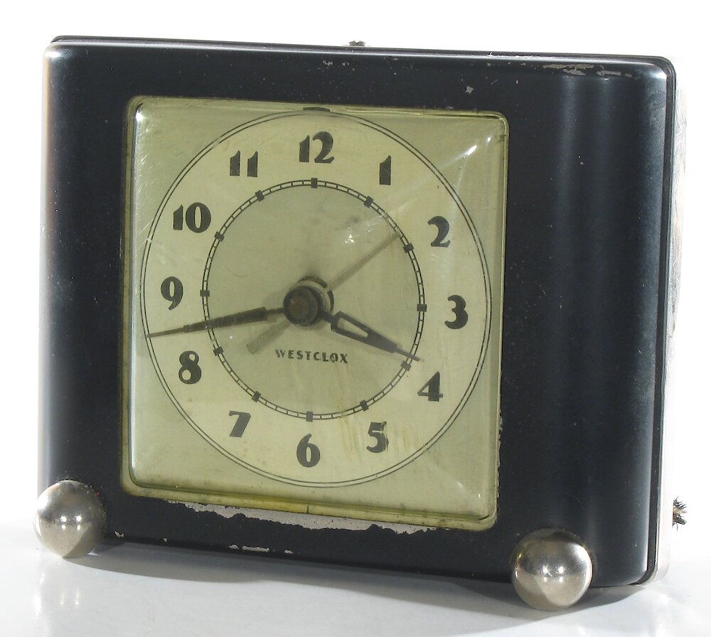 Westclox Ben Bolt Black Plain. Westclox Ben Bolt Black Plain Clock Example Photo