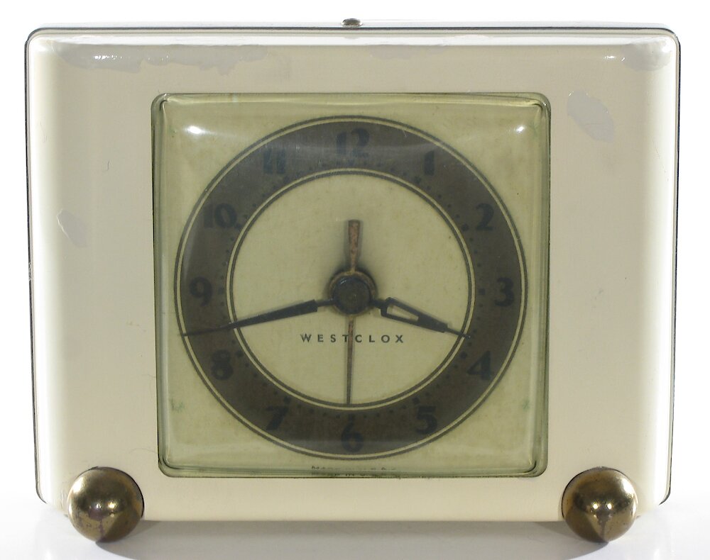 Westclox Ben Bolt Ivory Plain. Westclox Ben Bolt Ivory Plain Clock Example Photo