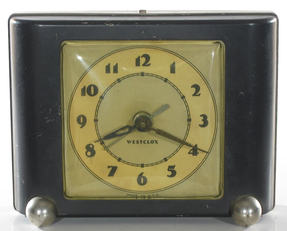 Westclox Ben Bolt Black Plain. Westclox Ben Bolt Black Plain Clock Example Photo