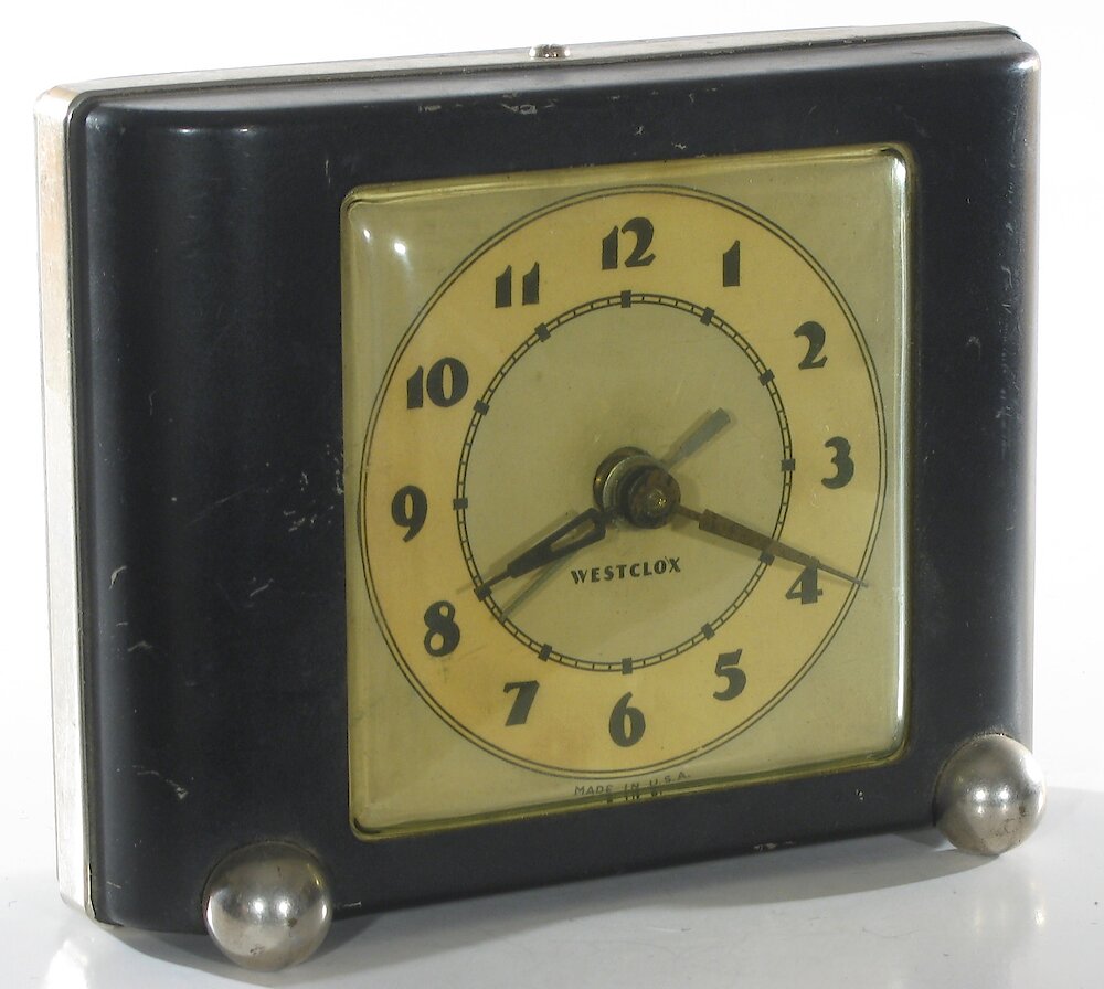 Westclox Ben Bolt Black Plain. Westclox Ben Bolt Black Plain Clock Example Photo