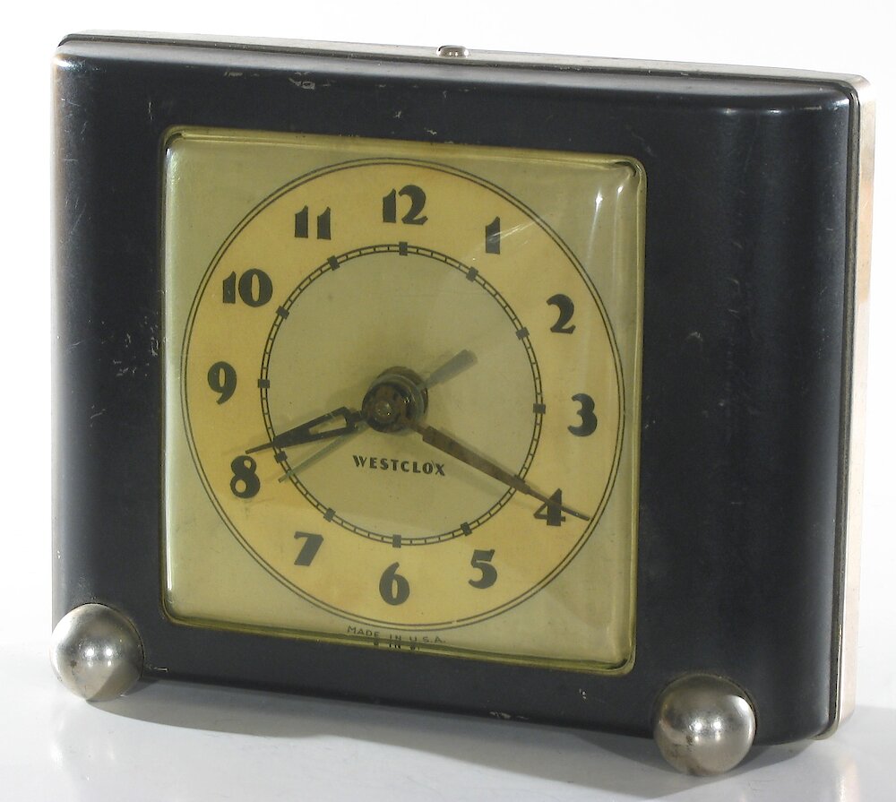 Westclox Ben Bolt Black Plain. Westclox Ben Bolt Black Plain Clock Example Photo