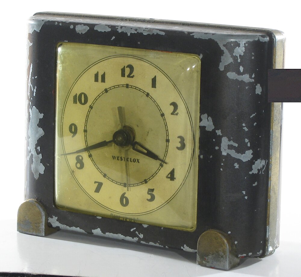 Westclox Ben Bolt Black Plain. Westclox Ben Bolt Black Plain Clock Example Photo