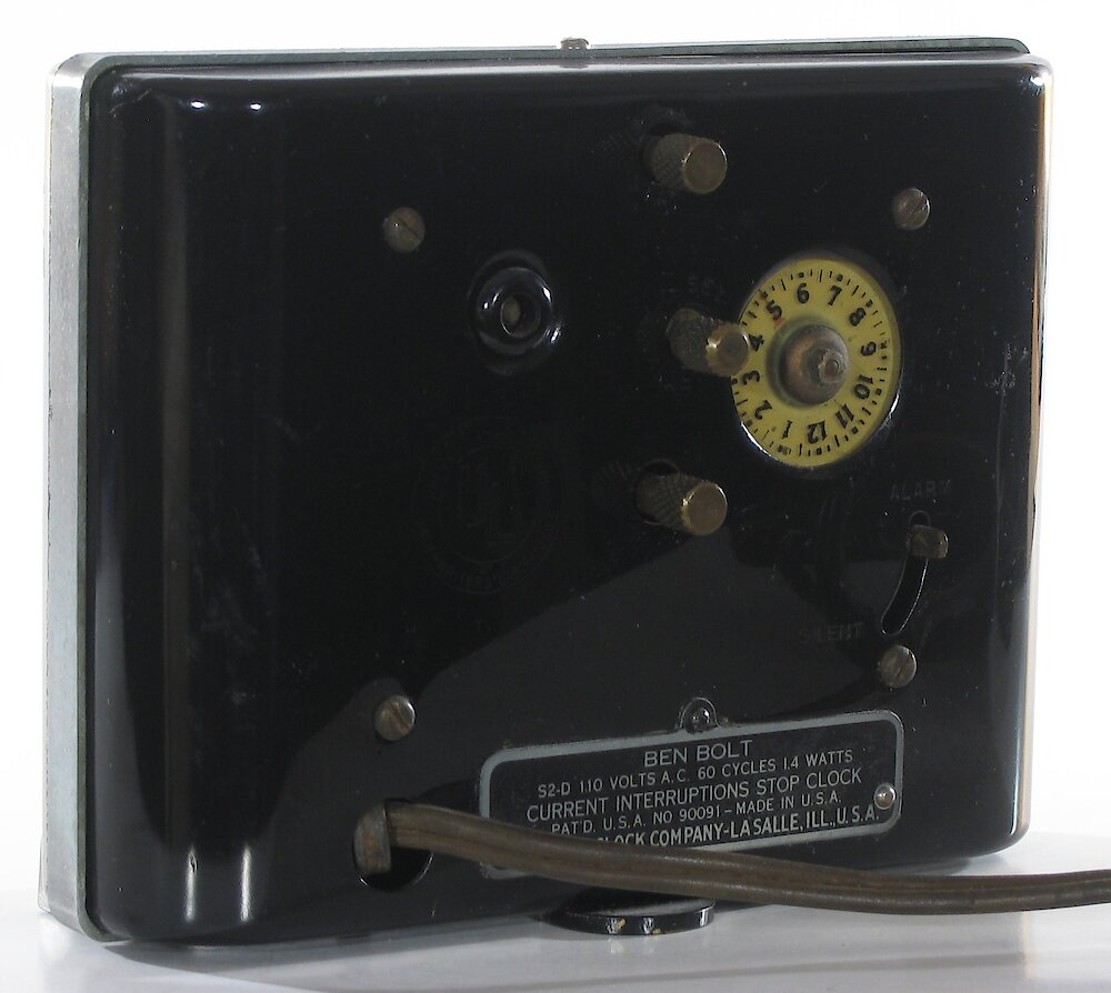 Westclox Ben Bolt Black Luminous. Westclox Ben Bolt Black Luminous Clock Example Photo