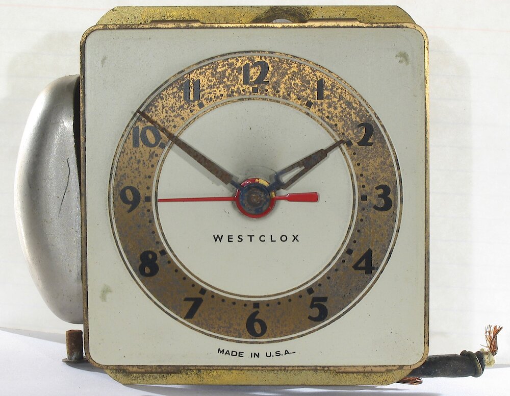 Westclox Ben Bolt Ivory Plain. Westclox Ben Bolt Ivory Plain Clock Example Photo