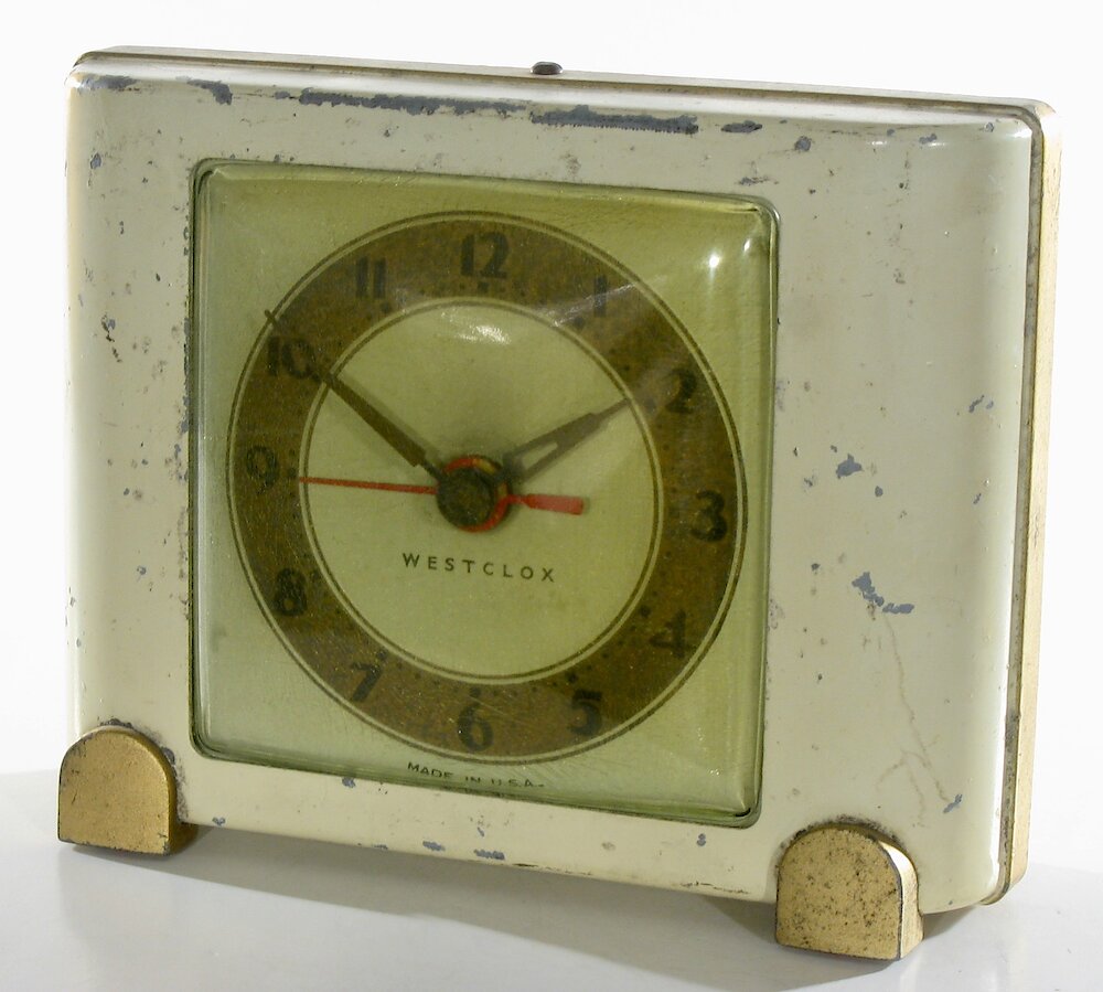 Westclox Ben Bolt Ivory Plain. Westclox Ben Bolt Ivory Plain Clock Example Photo