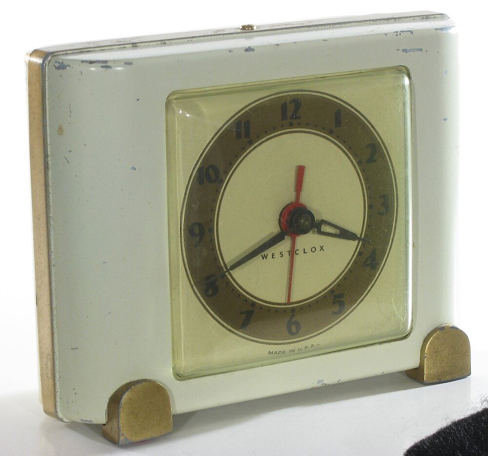 Westclox Ben Bolt Ivory Plain. Westclox Ben Bolt Ivory Plain Clock Example Photo