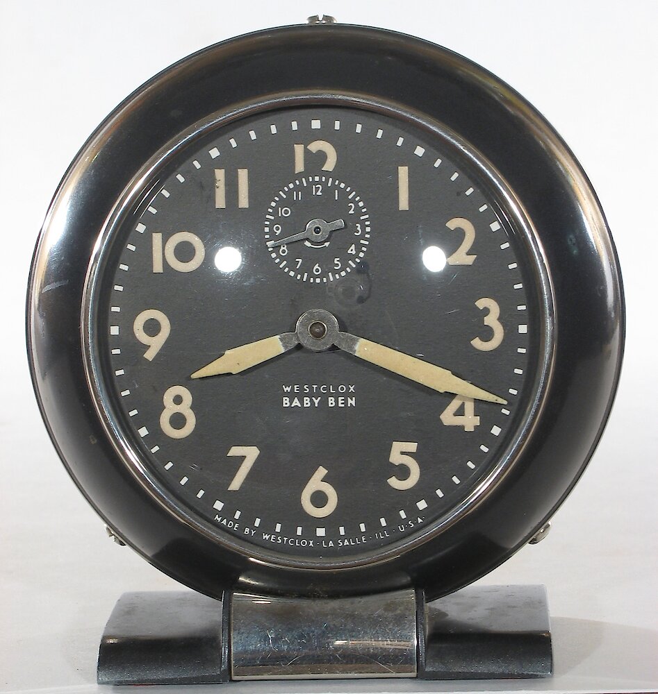 Westclox Baby Ben Style 5 Black Luminous. Westclox Baby Ben Style 5 Black Luminous Clock Example Photo