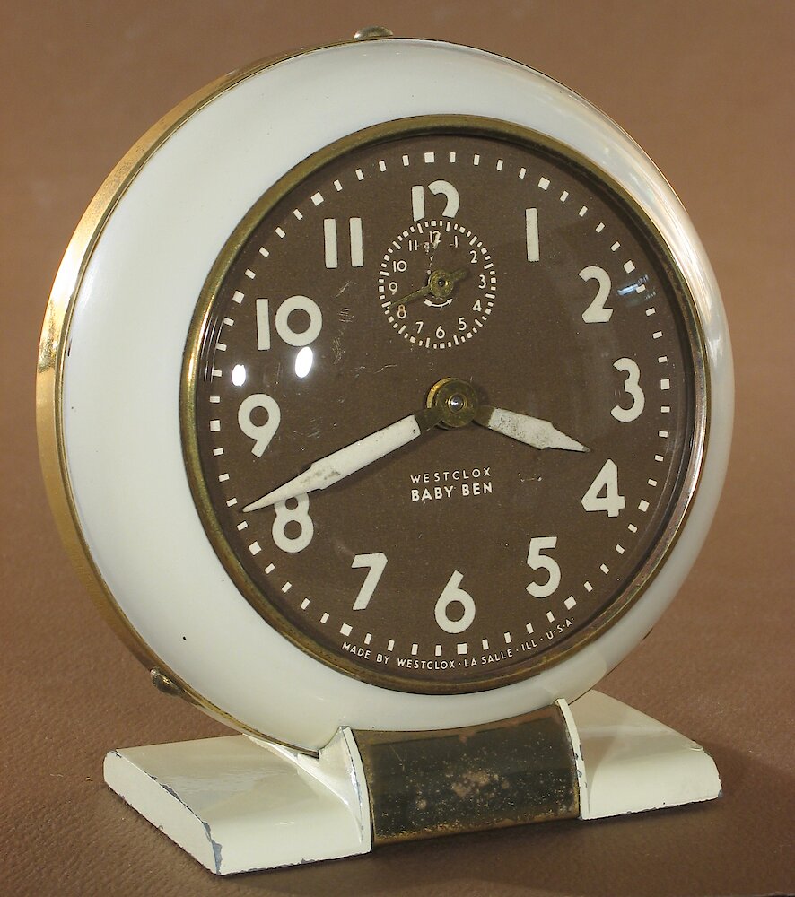 Westclox Baby Ben Style 5 Ivory Luminous. Westclox Baby Ben Style 5 Ivory Luminous Clock Example Photo