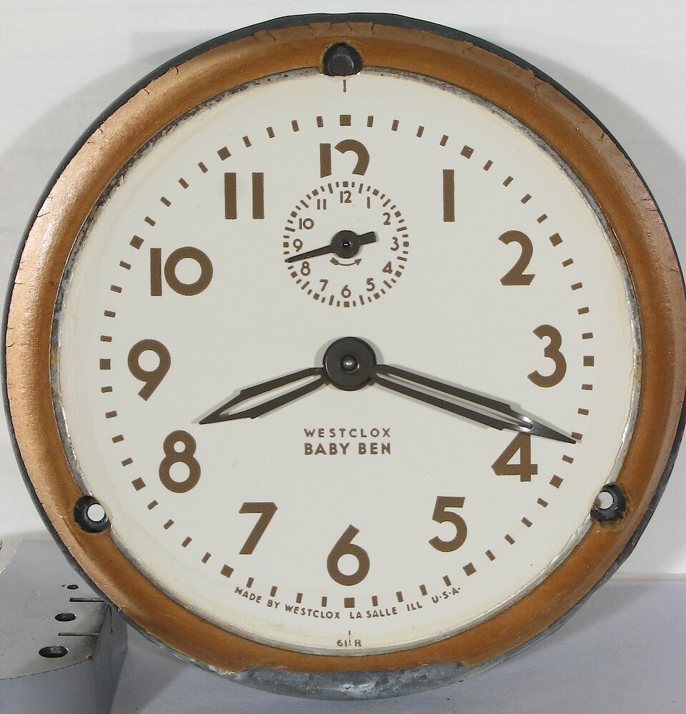 Westclox Baby Ben Style 5 Ivory Plain. Westclox Baby Ben Style 5 Ivory Plain Clock Example Photo