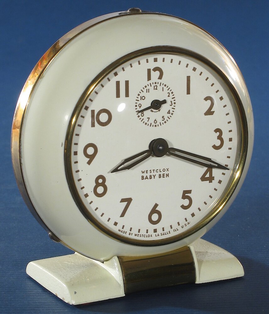 Westclox Baby Ben Style 5 Ivory Plain. Westclox Baby Ben Style 5 Ivory Plain Clock Example Photo