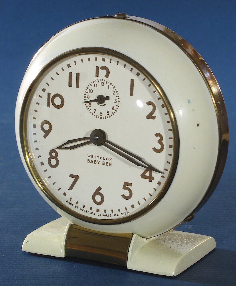 Westclox Baby Ben Style 5 Ivory Plain. Westclox Baby Ben Style 5 Ivory Plain Clock Example Photo