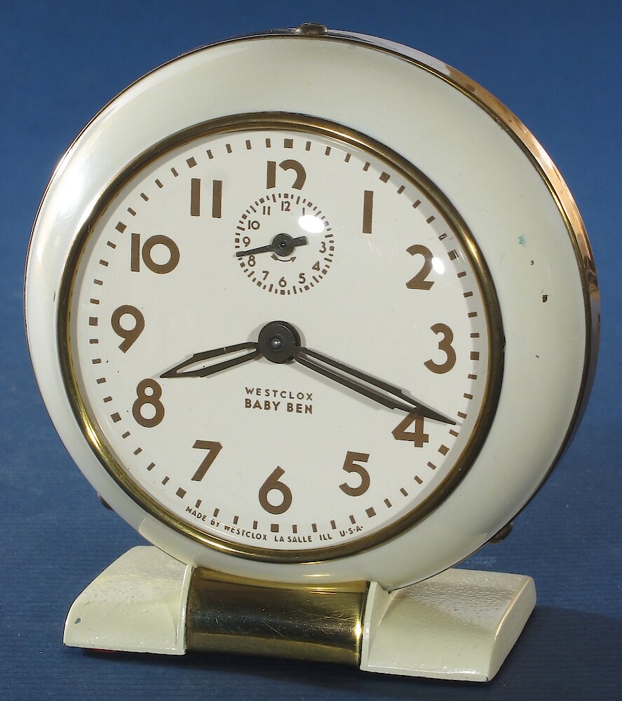 Westclox Baby Ben Style 5 Ivory Plain. Westclox Baby Ben Style 5 Ivory Plain Clock Example Photo