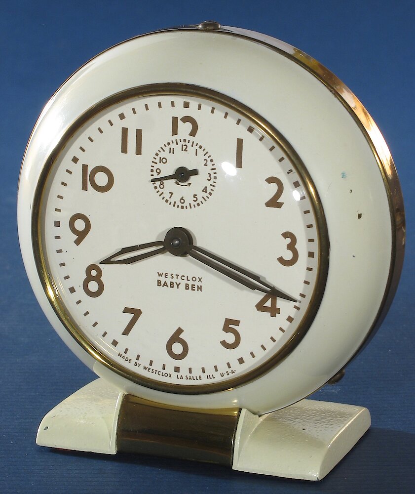 Westclox Baby Ben Style 5 Ivory Plain. Westclox Baby Ben Style 5 Ivory Plain Clock Example Photo