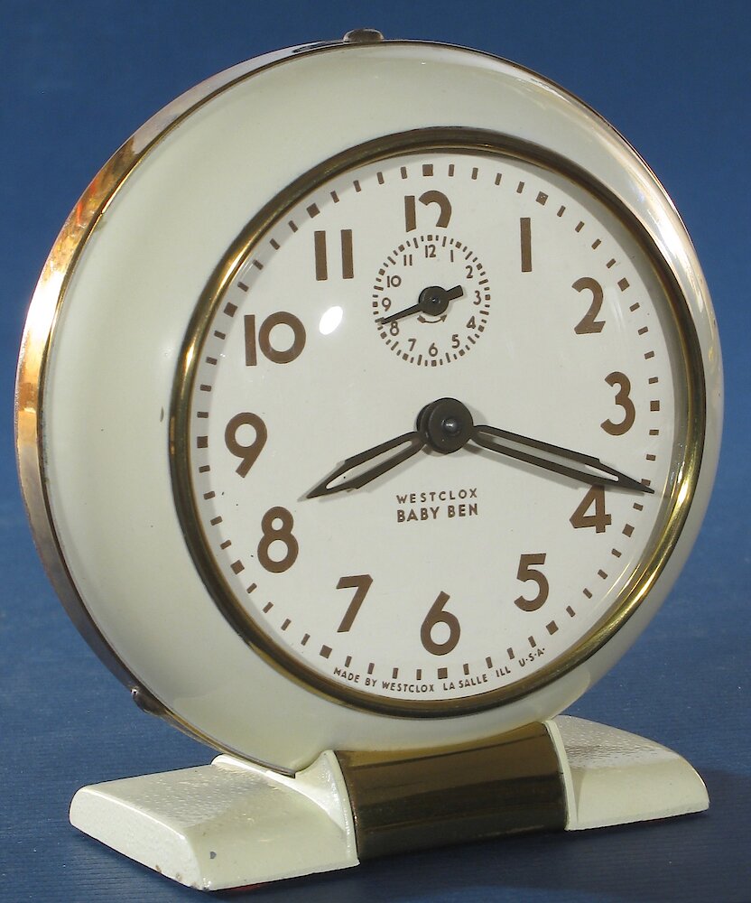 Westclox Baby Ben Style 5 Ivory Plain. Westclox Baby Ben Style 5 Ivory Plain Clock Example Photo