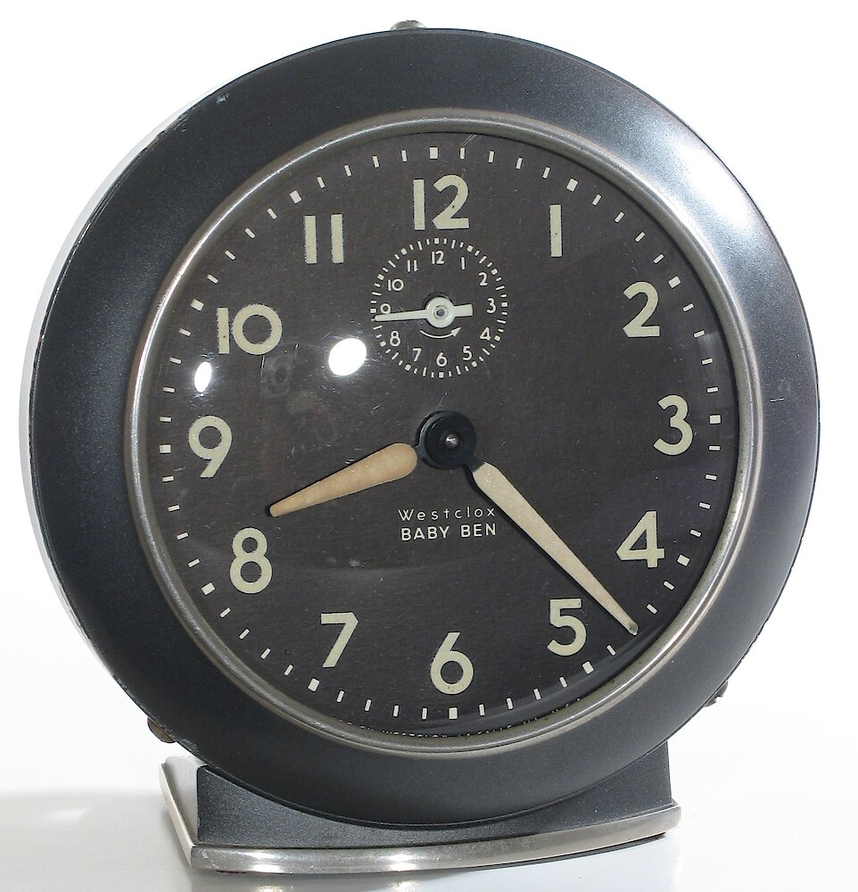 Westclox Baby Ben Style 6 Black Luminous. Westclox Baby Ben Style 6 Black Luminous Clock Example Photo