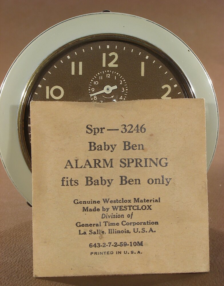 Westclox Baby Ben Style 6 Ivory Luminous. Westclox Baby Ben Style 6 Ivory Luminous Clock Example Photo