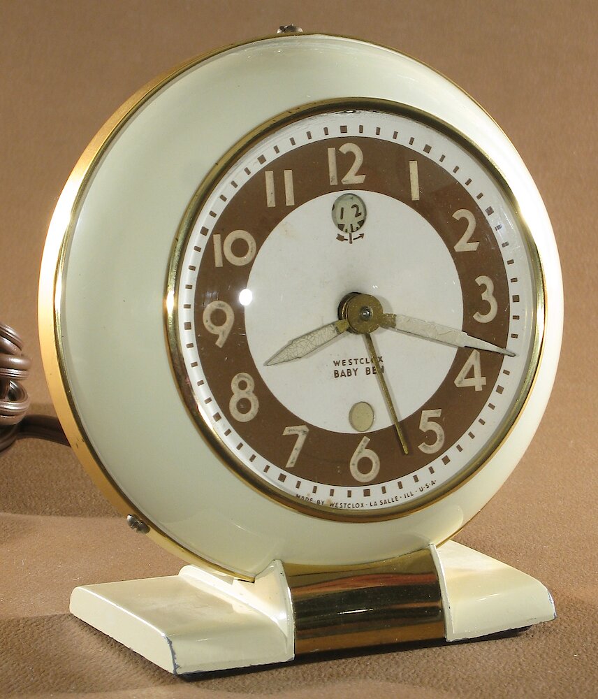 Westclox Baby Ben Style 5 Electric Ivory Luminous. Westclox Baby Ben Style 5 Electric Ivory Luminous Clock Example Photo