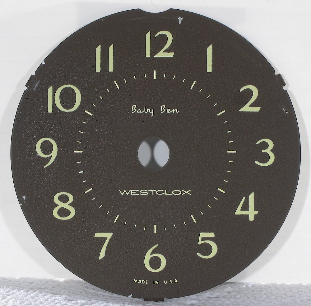 Westclox Baby Ben Style 8 White Luminous. Westclox Baby Ben Style 8 White Luminous Clock Example Photo