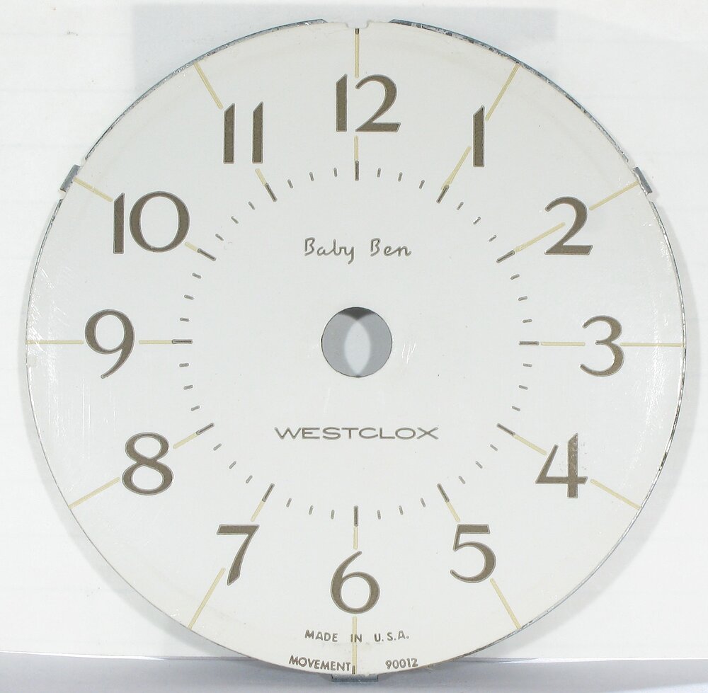 Westclox Baby Ben Style 8 White Plain. Westclox Baby Ben Style 8 White Plain Clock Example Photo