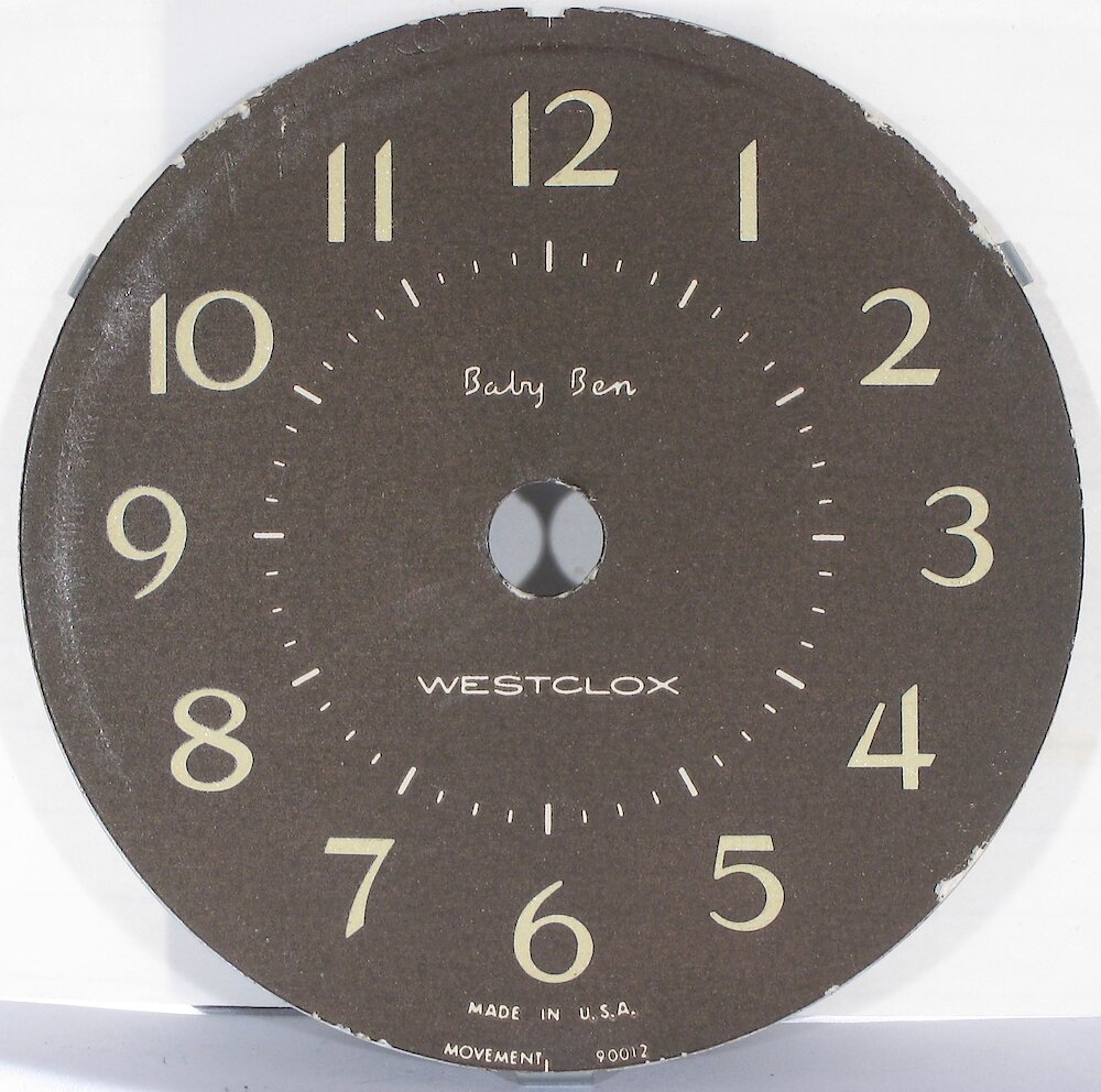 Westclox Baby Ben Style 8 White Luminous. Paper dial