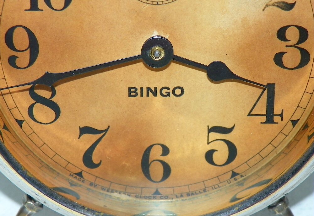 Westclox Bingo Style 1. Westclox Bingo Style 1 Clock Example Photo