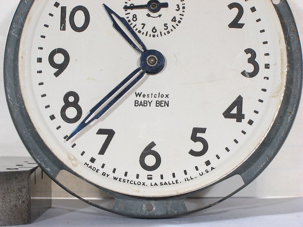 Westclox Baby Ben Style 4 Ivory Plain. Westclox Baby Ben Style 4 Ivory Plain Clock Example Photo