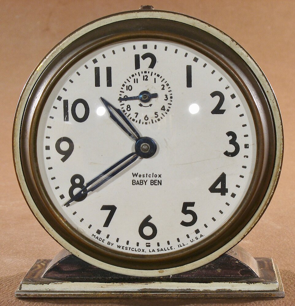 Westclox Baby Ben Style 4 Ivory Plain. Westclox Baby Ben Style 4 Ivory Plain Clock Example Photo