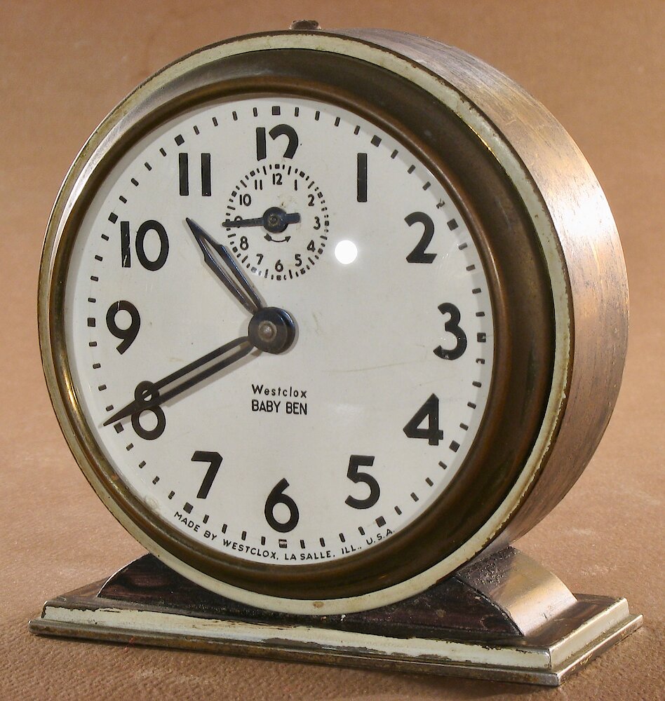 Westclox Baby Ben Style 4 Ivory Plain. Westclox Baby Ben Style 4 Ivory Plain Clock Example Photo