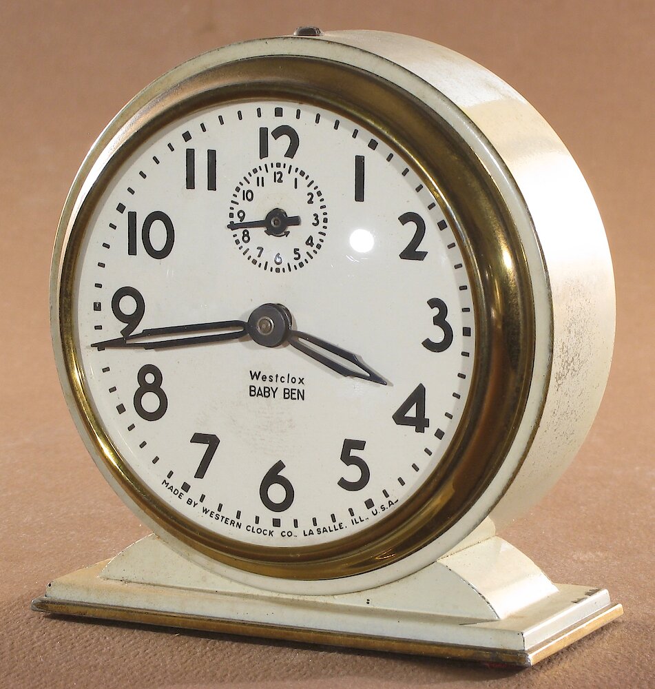 Westclox Baby Ben Style 4 Ivory Plain. Westclox Baby Ben Style 4 Ivory Plain Clock Example Photo