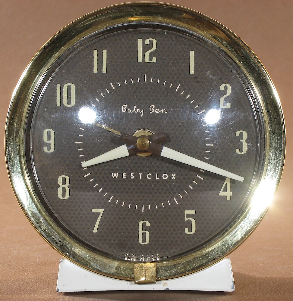 Westclox Baby Ben Style 7 White Luminous. Westclox Baby Ben Style 7 White Luminous Clock Example Photo