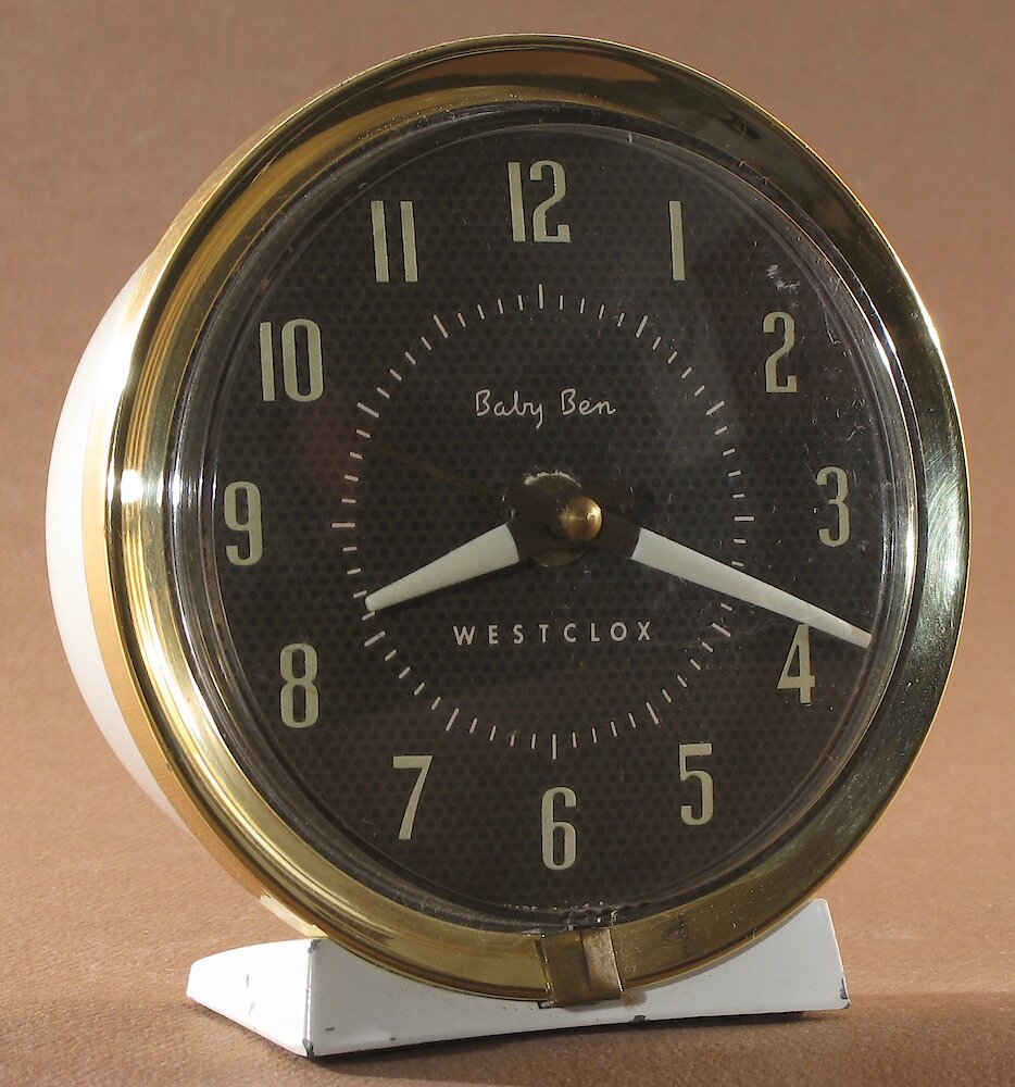 Westclox Baby Ben Style 7 White Luminous. Westclox Baby Ben Style 7 White Luminous Clock Example Photo