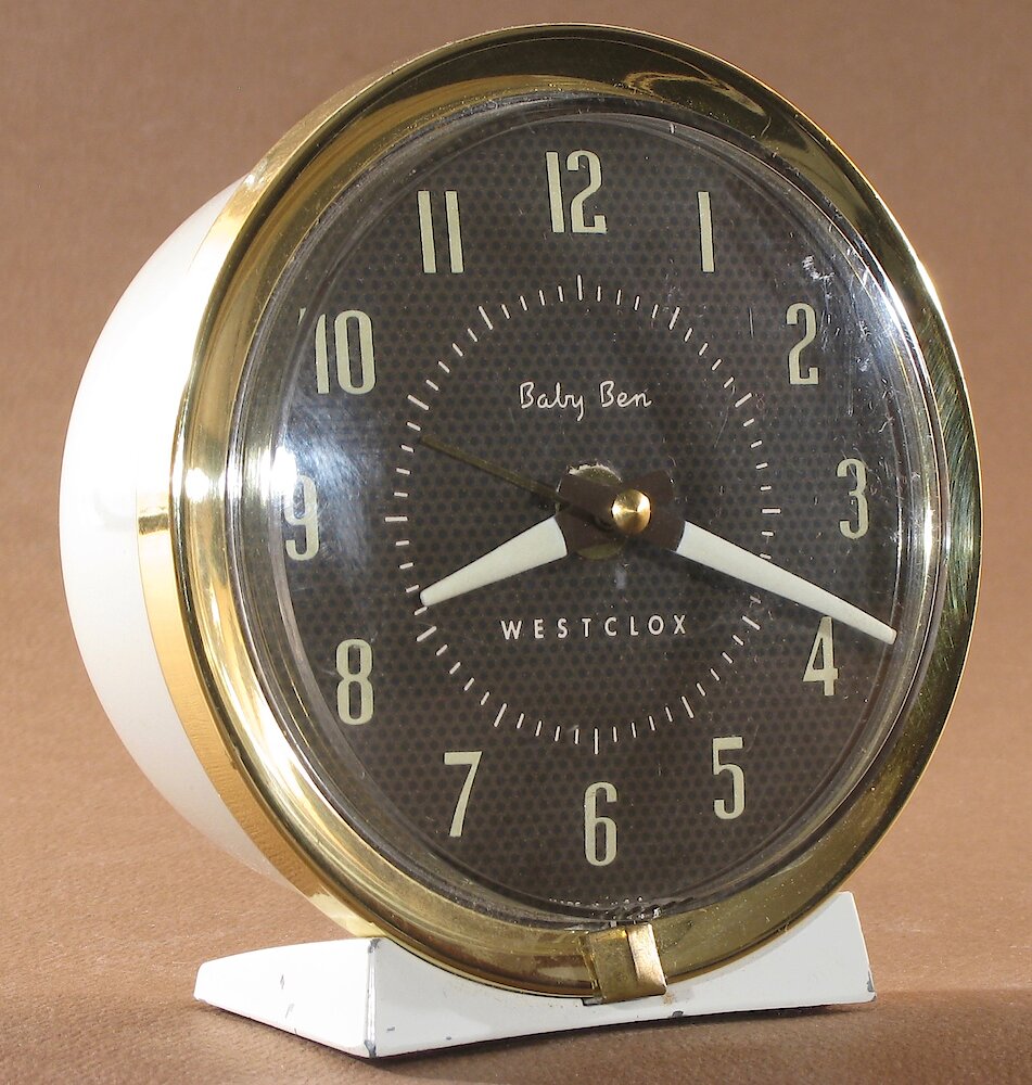 Westclox Baby Ben Style 7 White Luminous. Westclox Baby Ben Style 7 White Luminous Clock Example Photo