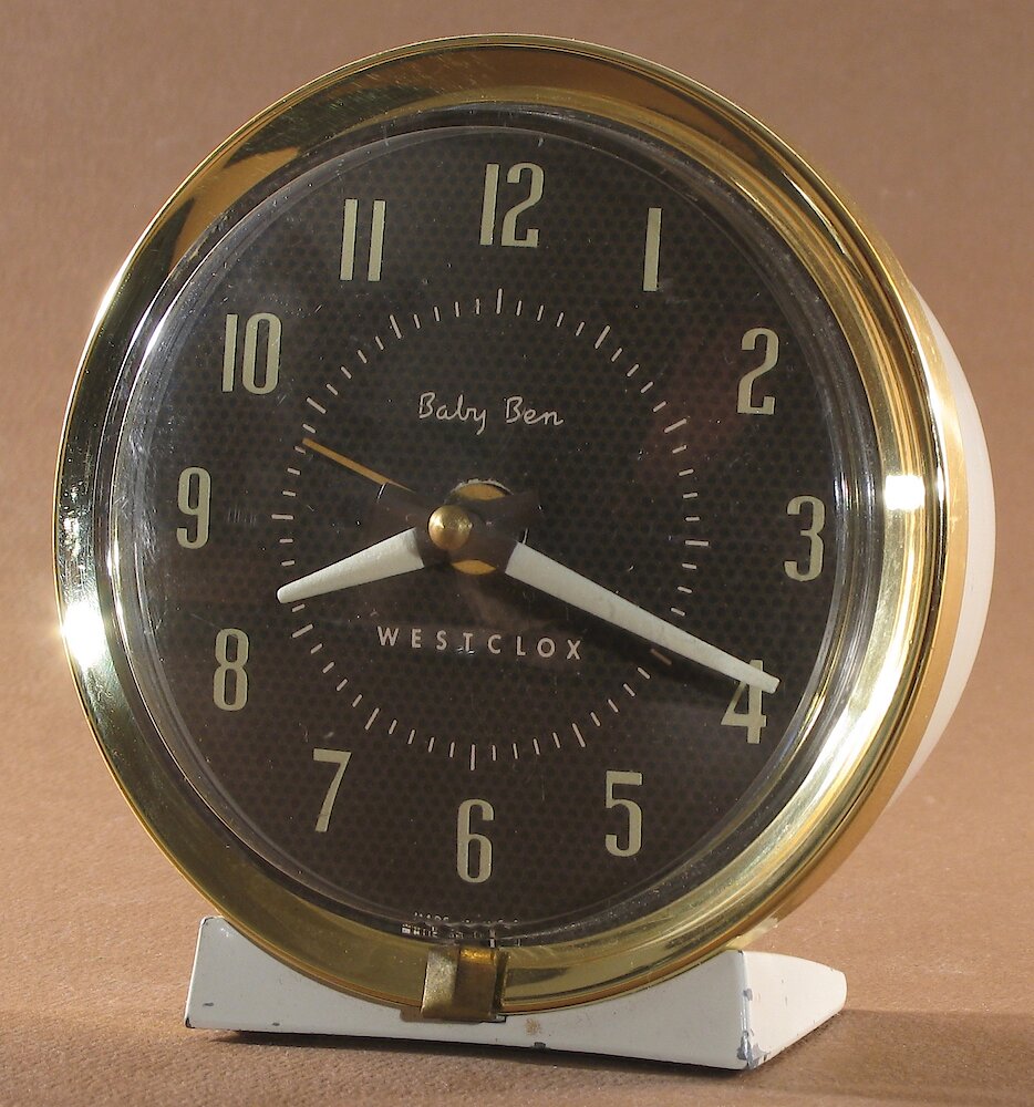 Westclox Baby Ben Style 7 White Luminous. Westclox Baby Ben Style 7 White Luminous Clock Example Photo