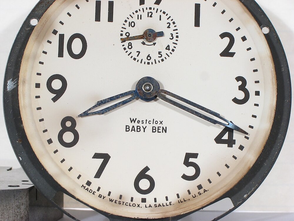 Westclox Baby Ben Style 4 Black Plain. Westclox Baby Ben Style 4 Black Plain Clock Example Photo