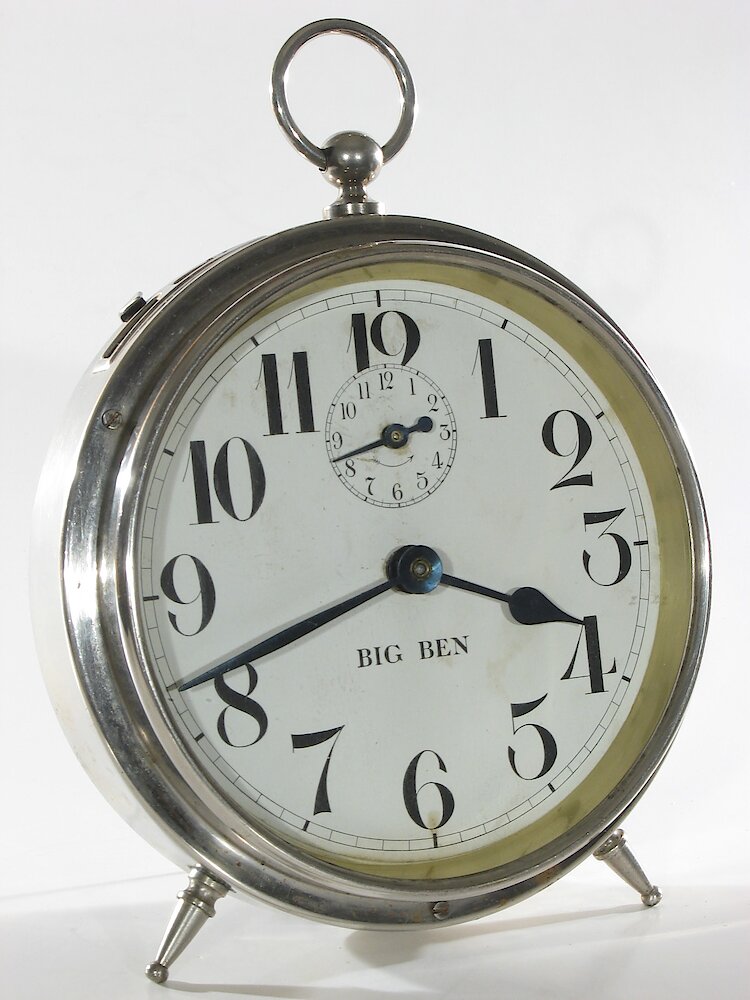 Westclox Big Ben Style 1 Nickel. Westclox Big Ben Style 1 Nickel Clock Example Photo