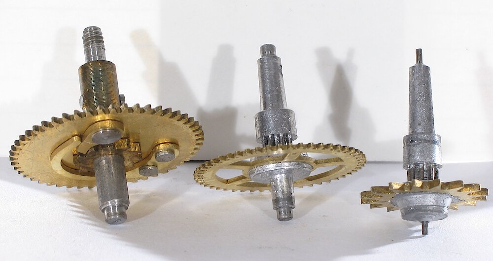 Westclox Big Ben Style 1 Nickel. Alarm gears 1, 2 and 3