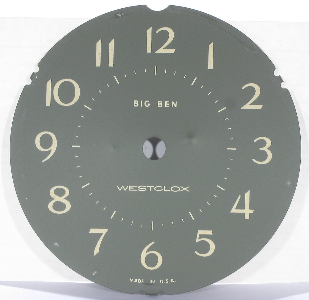 Westclox Big Ben Style 8 Fashion Brite Shaded Avocado. Painted dial