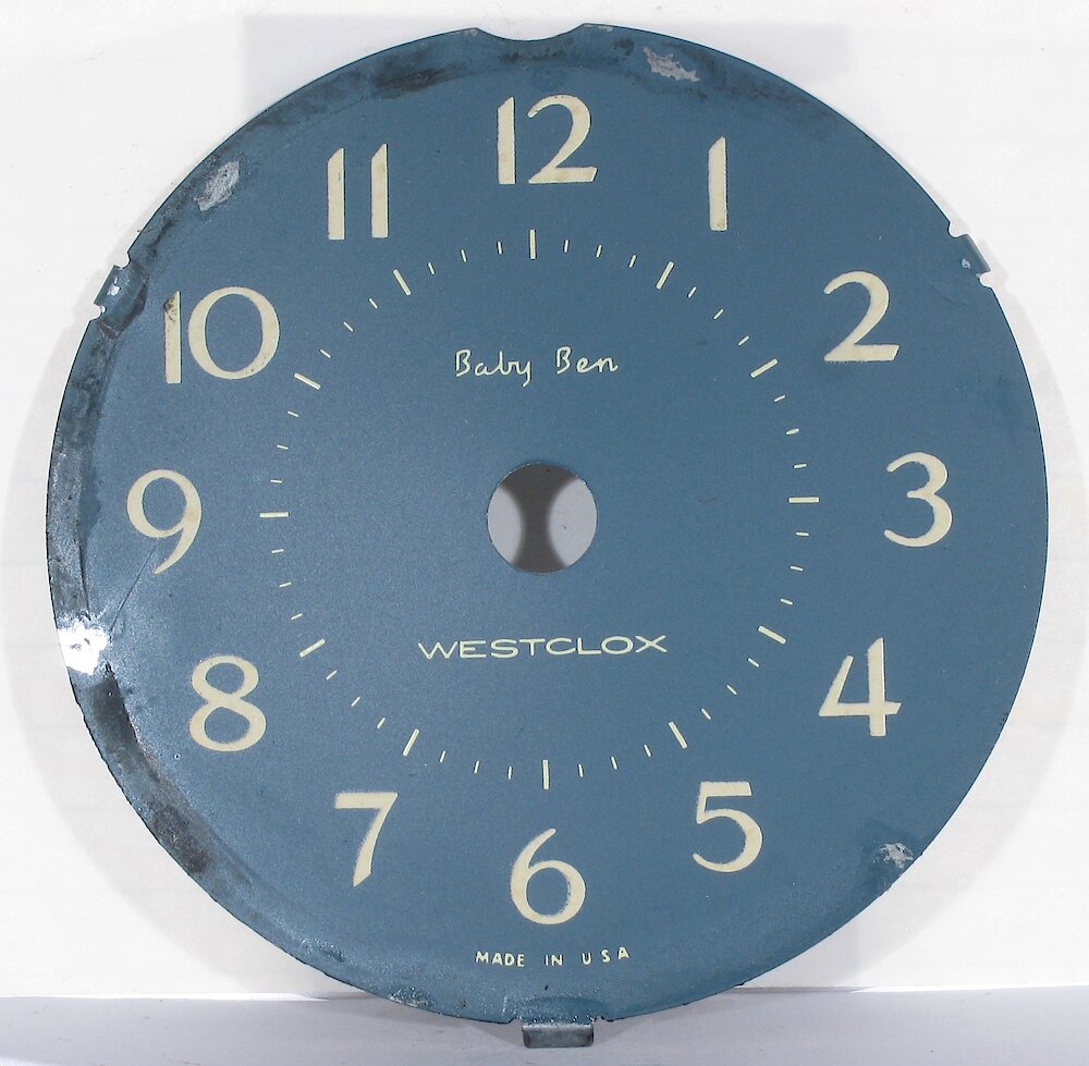 Westclox Baby Ben Style 8 Fashion Brite Shaded Wedgewood Blue. Painted dial