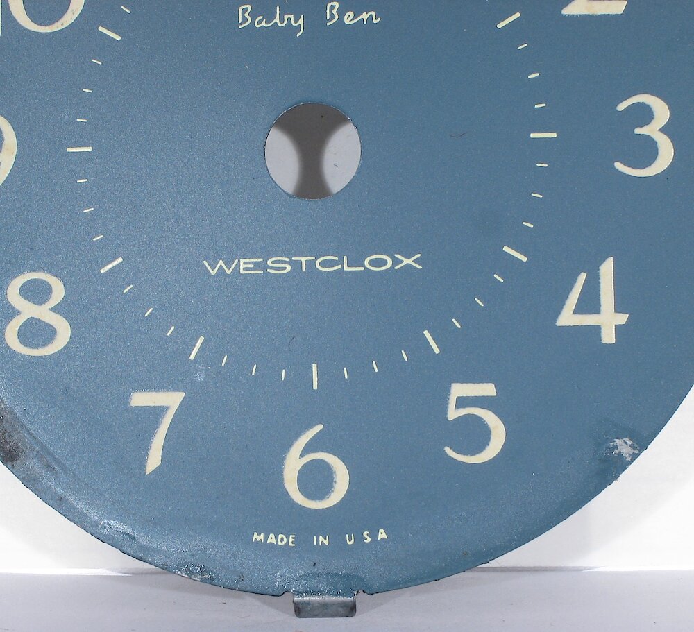 Westclox Baby Ben Style 8 Fashion Brite Shaded Wedgewood Blue. Westclox Baby Ben Style 8 Fashion Brite Shaded Wedgewood Blue Clock Example Photo