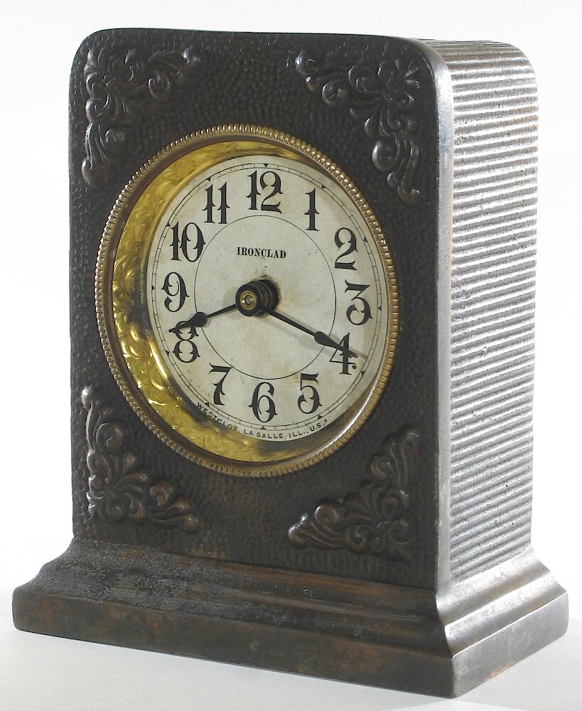 Westclox Ironclad Gunmetal. Westclox Ironclad Gunmetal Clock Example Photo