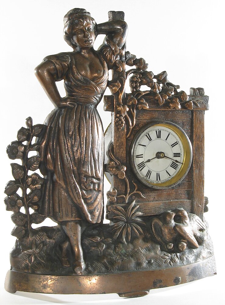 Regent Flower Girl Cast Front. Regent Flower Girl Cast Front Clock Example Photo