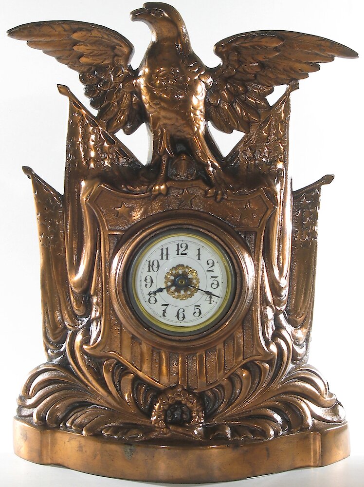 American Eagle And Shield Cast Front. American Eagle And Shield Cast Front Clock Example Photo