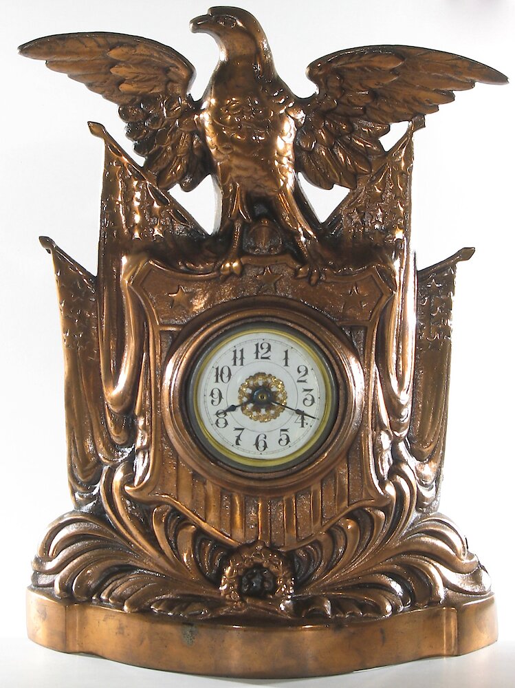 American Eagle And Shield Cast Front. American Eagle And Shield Cast Front Clock Example Photo