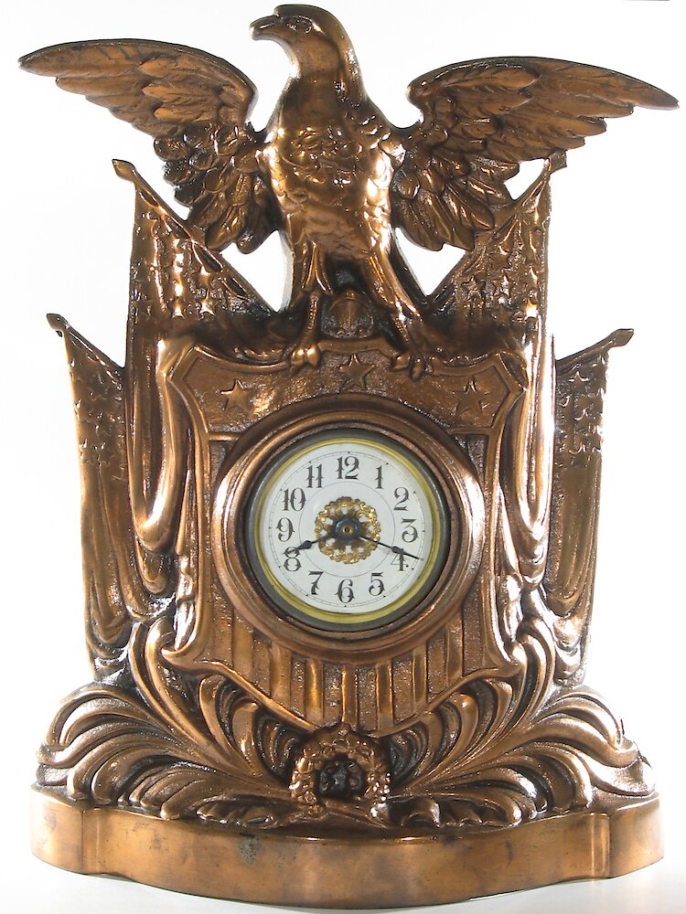 American Eagle And Shield Cast Front. American Eagle And Shield Cast Front Clock Example Photo